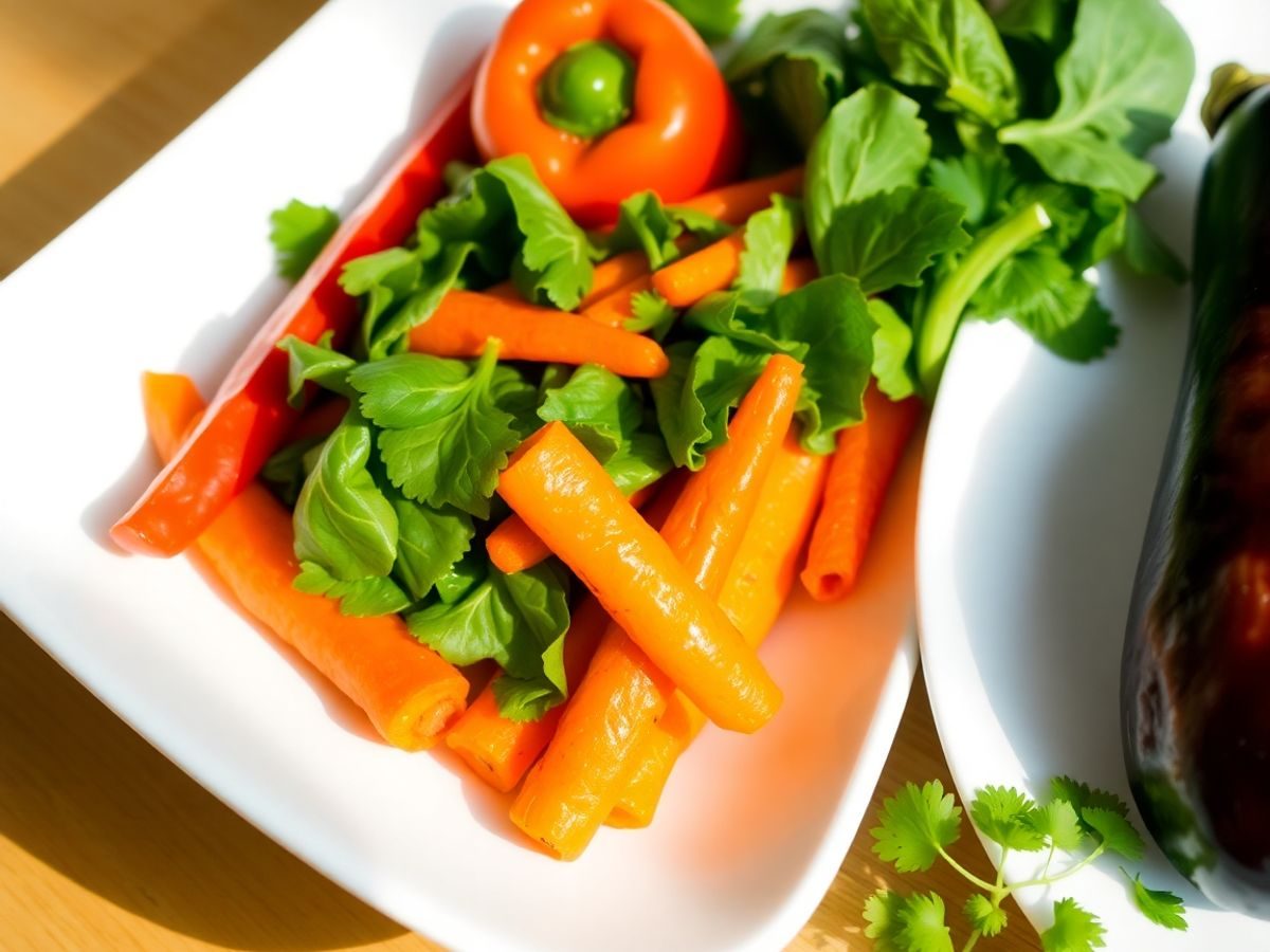 Masă vegetariană colorată cu legume proaspete