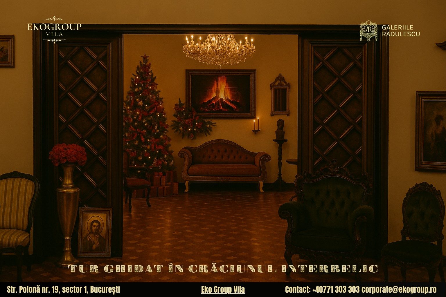 Decoratiuni de Craciun cu parfum interbelic: o experiență unică la Eko Group Vila