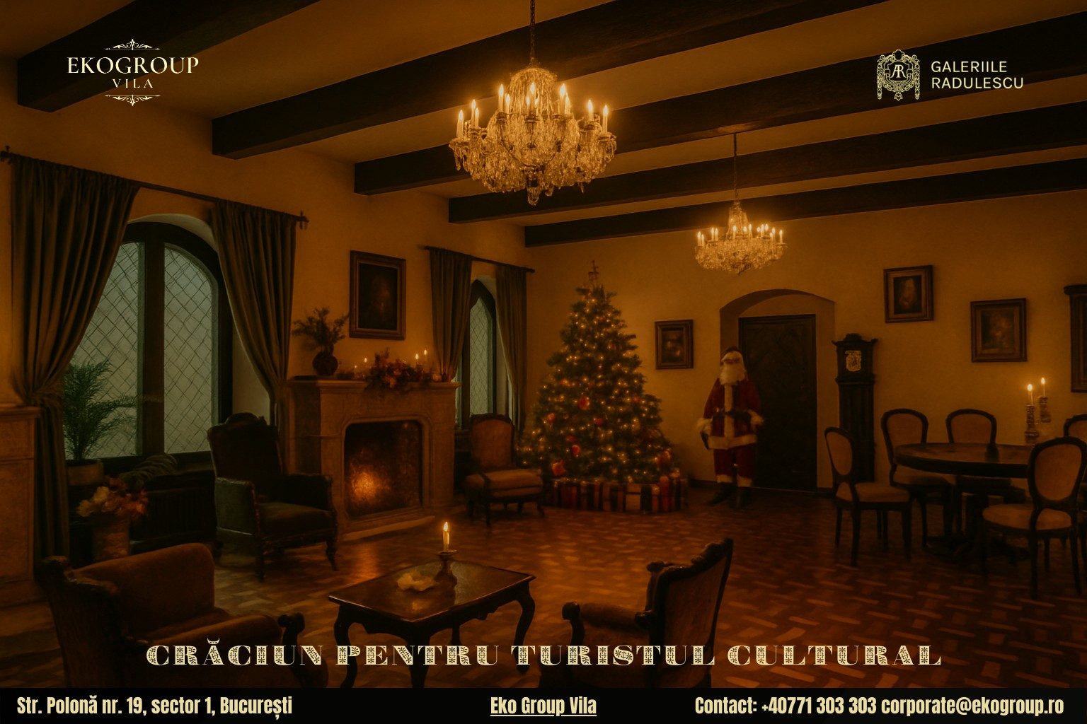 Evenimente de Crăciun București: Magia Crăciunului Anilor ’30 la Eko Group Vila, Oază Unică în Capitală